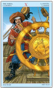 10 Аркан Колесо Фортуны из колоды Таро Пиратов
